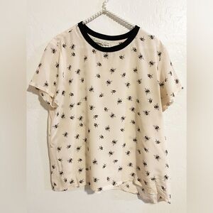 The Cause Collection Silk Bee Print Blouse Size l